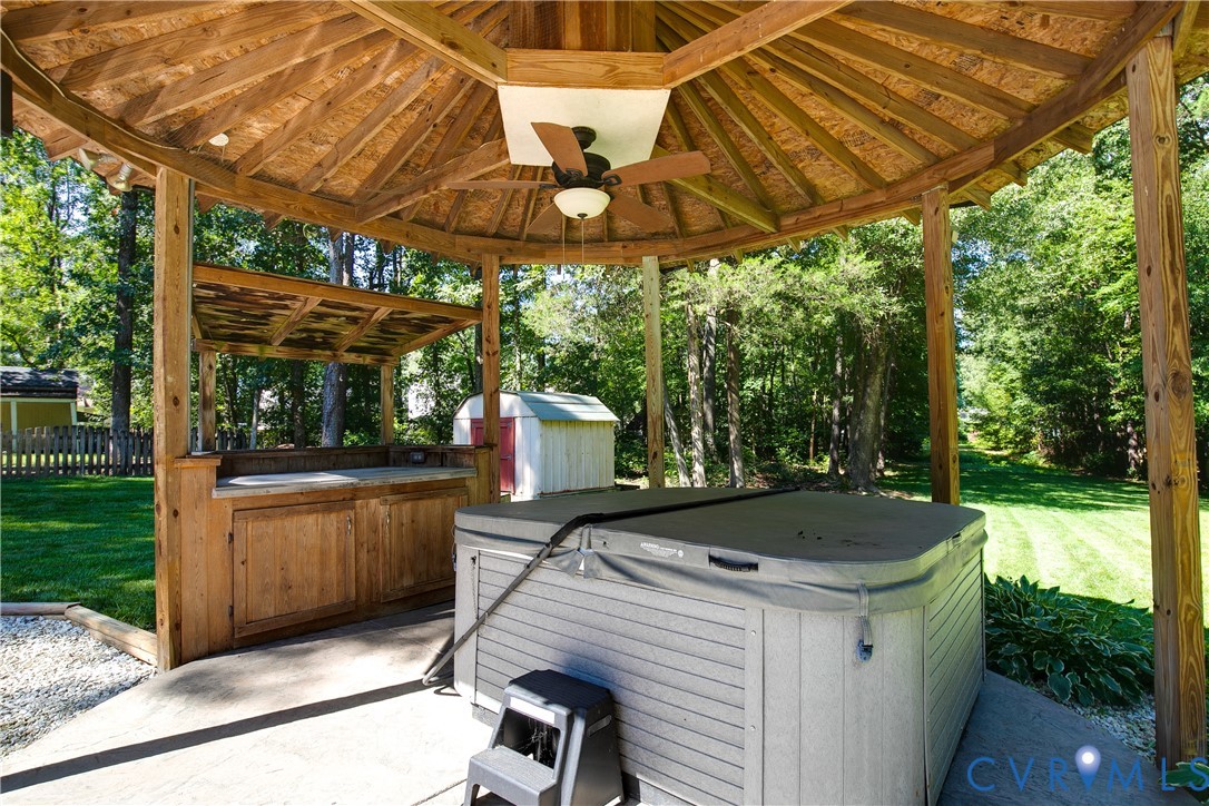 3114 Shiloh Church Road Midlothian, VA 23112 - Photo 28 of 34 Expansive covered pavilion with octagonal wood-bea