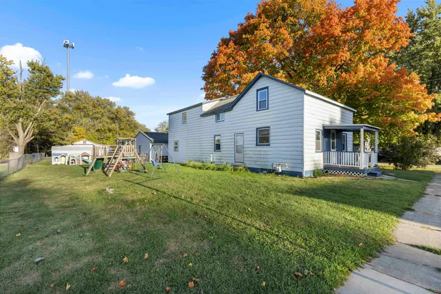 a house view with a garden space