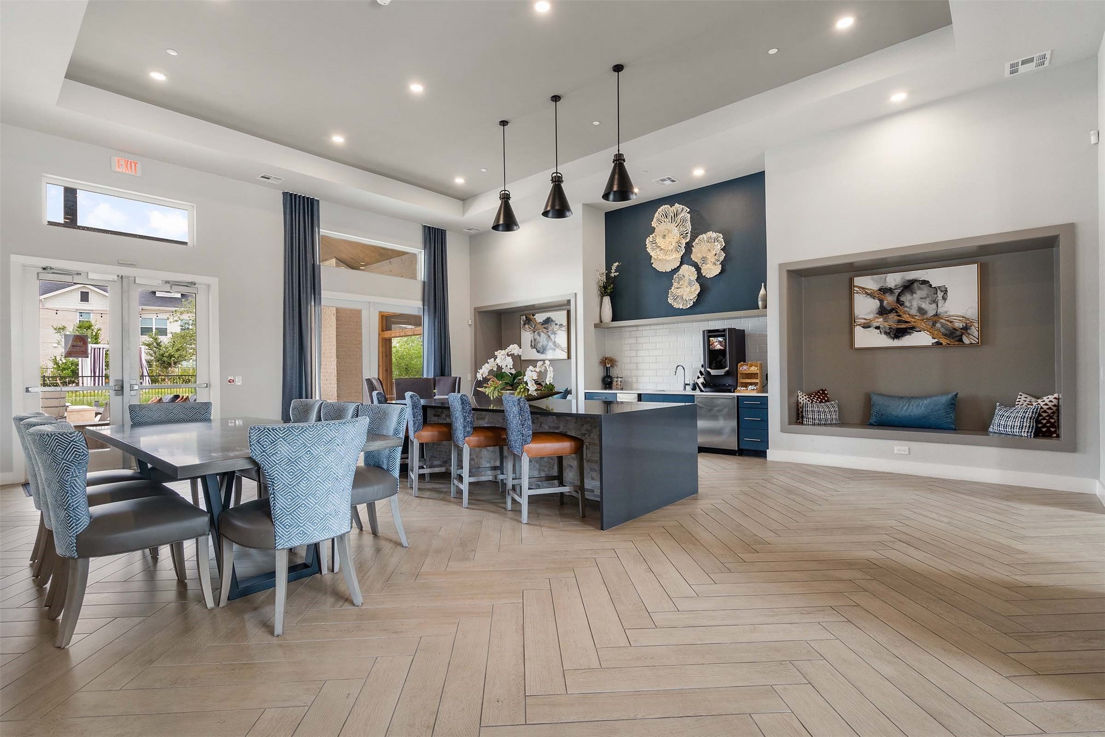 1101 Halsey Drive, Unit 818 Leander, TX 78641 - Photo 22 of 50 a large kitchen with a table and chairs in it