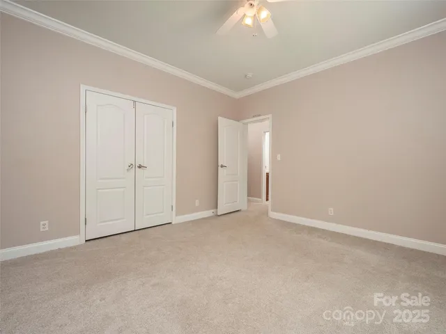 an empty room with an entryway