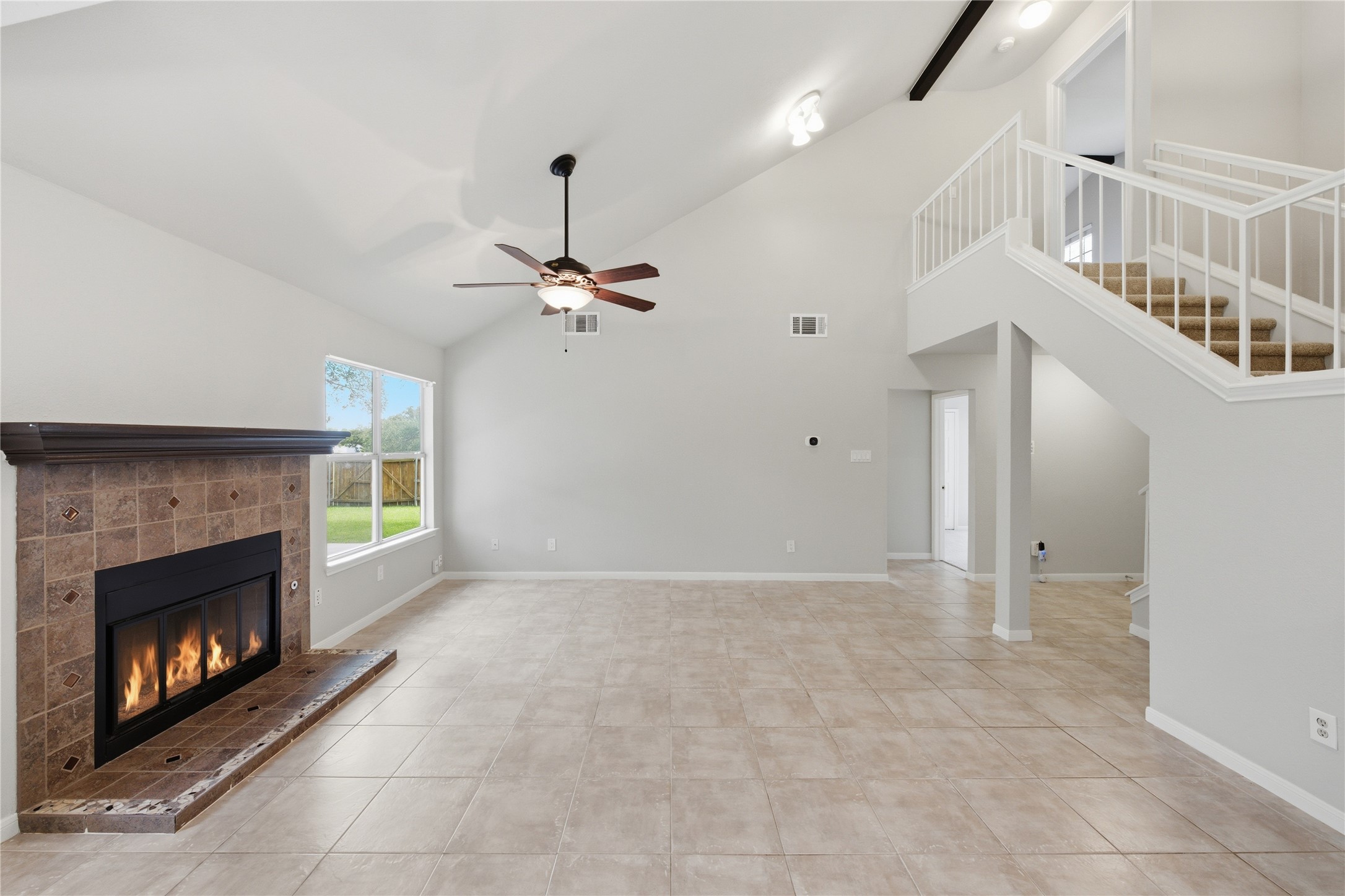 1317 Mimosa Pass Cedar Park, TX 78613 - Photo 8 of 20 a view of an empty room fire place and a fireplace