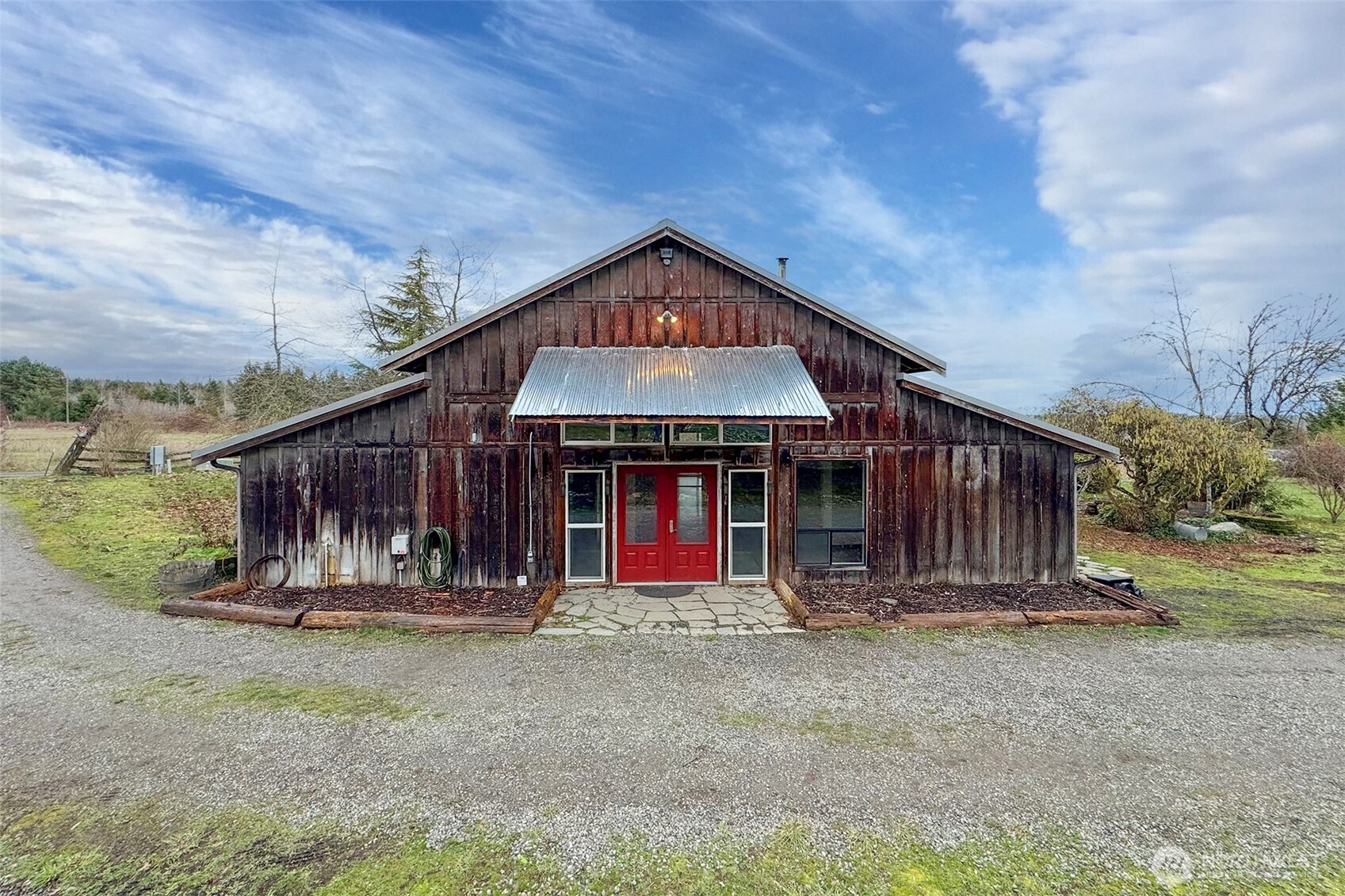 a front view of a house
