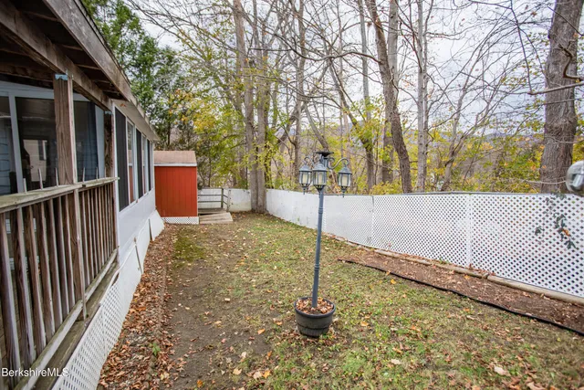 a view of a house with a large window