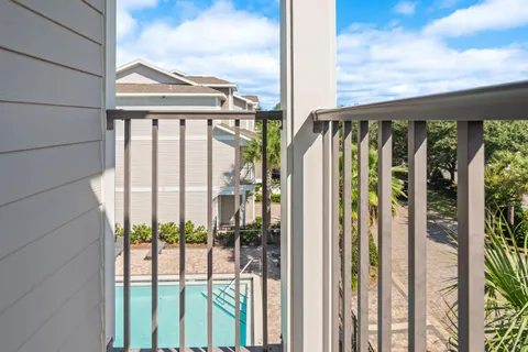 a view of a balcony with outdoor space
