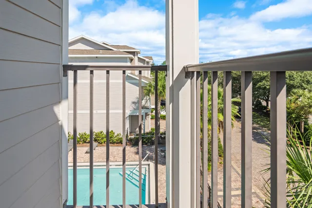 a view of a balcony with outdoor space