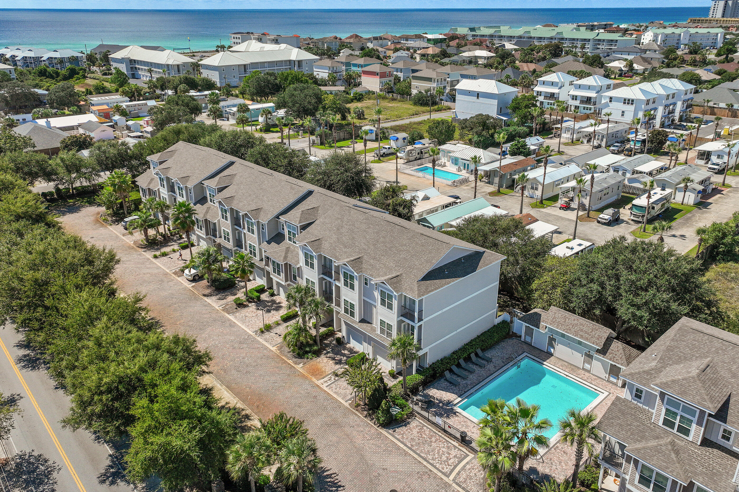257 Driftwood Road, Unit 11 Miramar Beach, FL 32550 - Photo 37 of 40 an aerial view of a house with a garden
