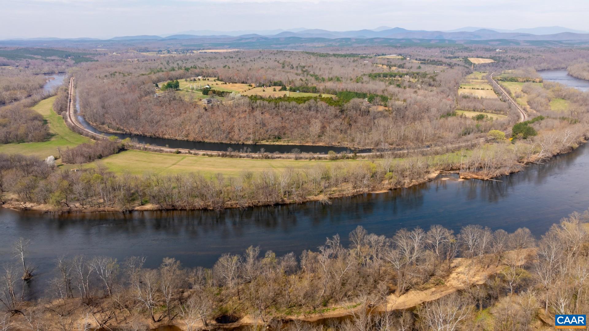1280 Jones Overlook Howardsville, VA 24562 - Photo 32 of 38 an aerial view of a house with a yard lake view and mountain view