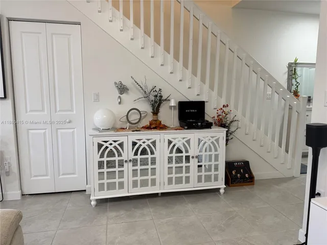 a view of an entryway with stairs