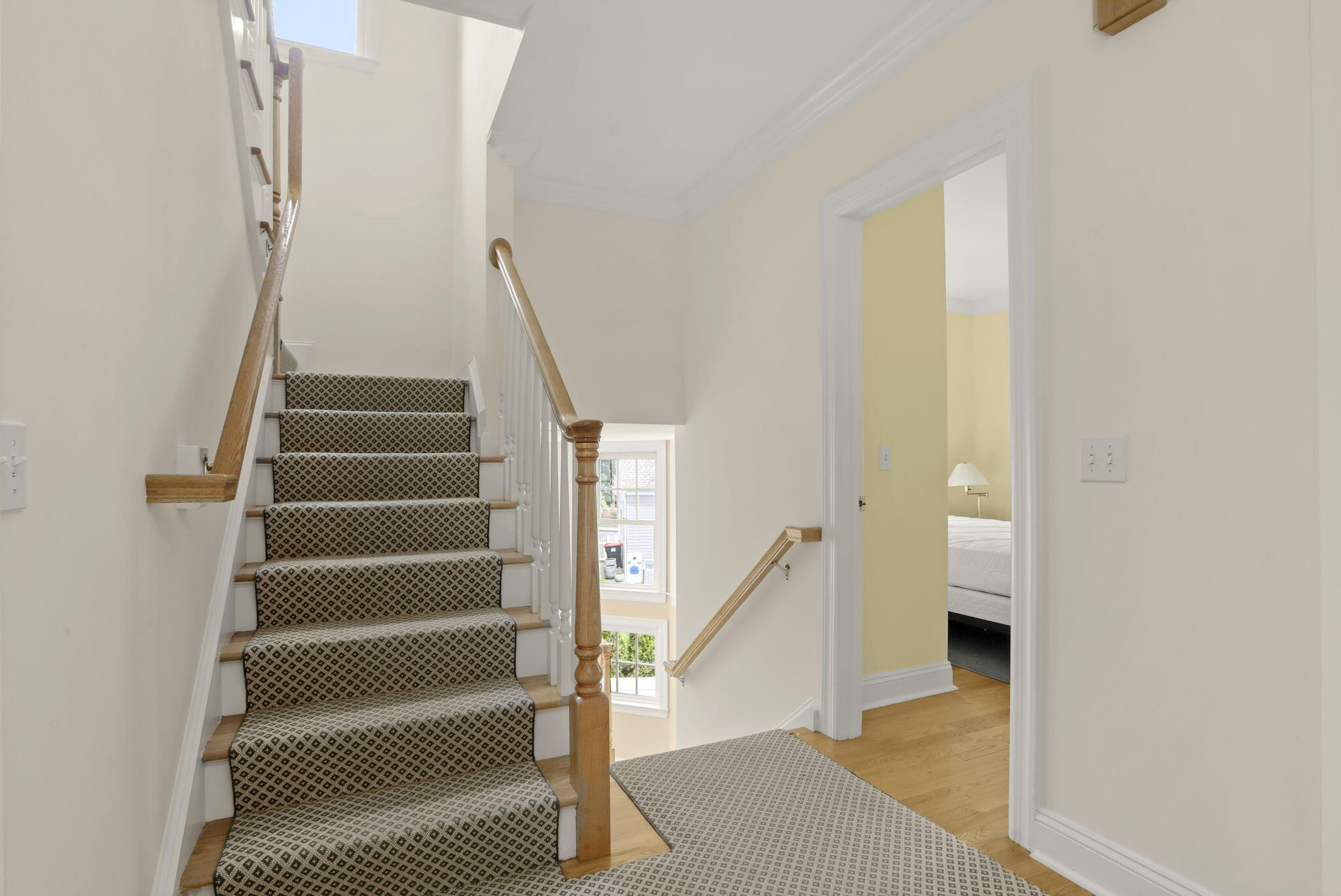 190 Main Street, Unit B New Canaan, CT 06840 - Photo 13 of 32 a view of entryway and hall with wooden floor
