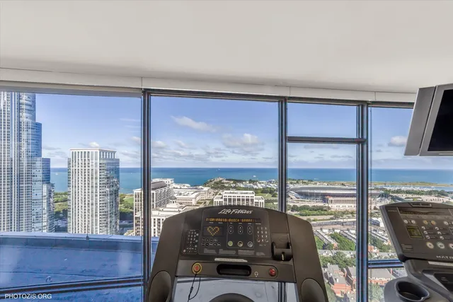 a view of city from balcony