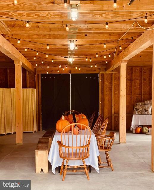231 Hill Road Elverson, PA 19520 - Photo 56 of 60 a outdoor space with lots of furniture and a chandelier