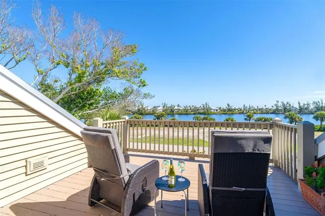 a view of a balcony with an outdoor space