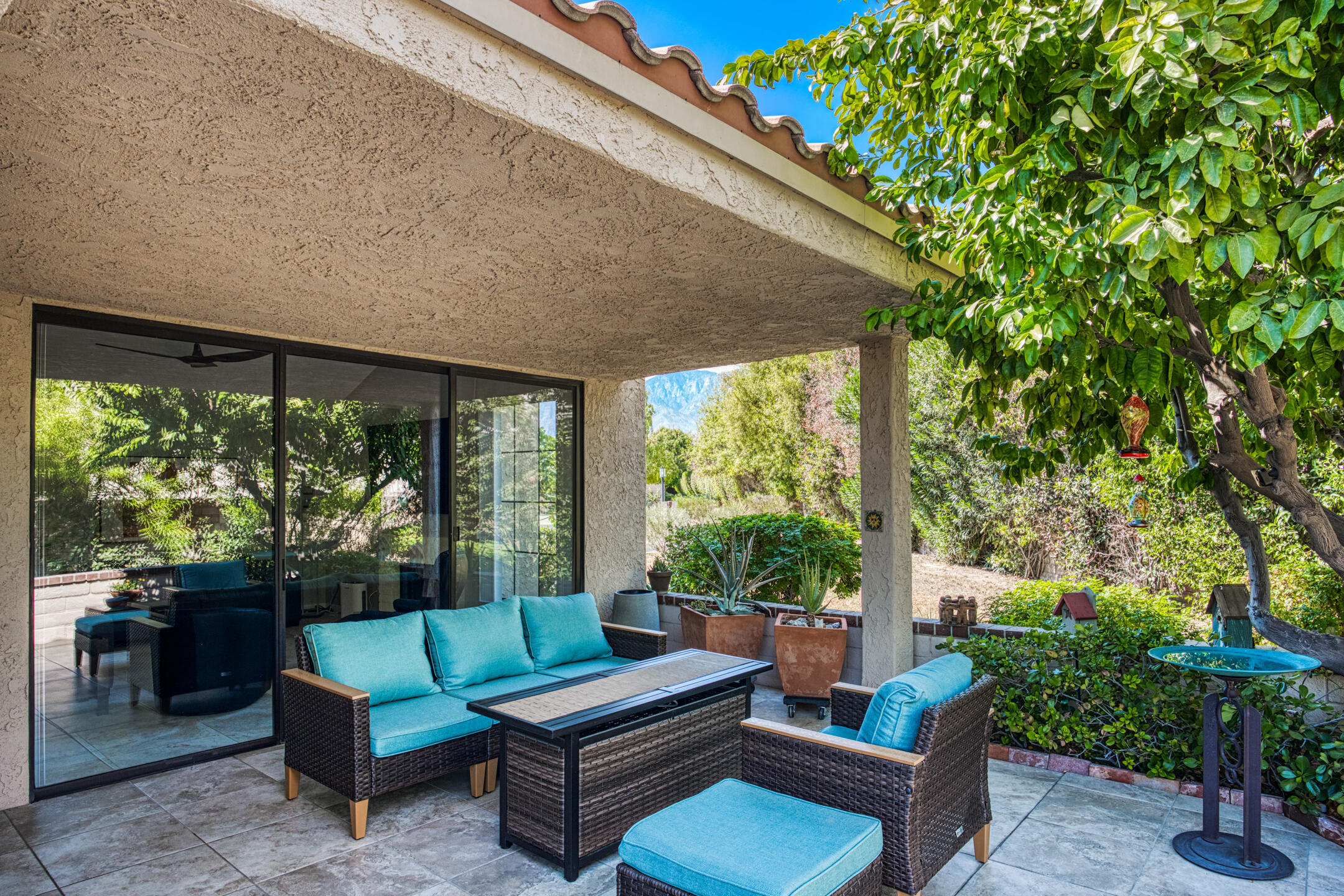 68640 Calle Mancha Cathedral City, CA 92234 - Photo 38 of 54 a outdoor living space with furniture and garden view