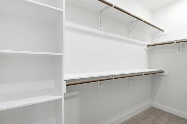 a close view of closet