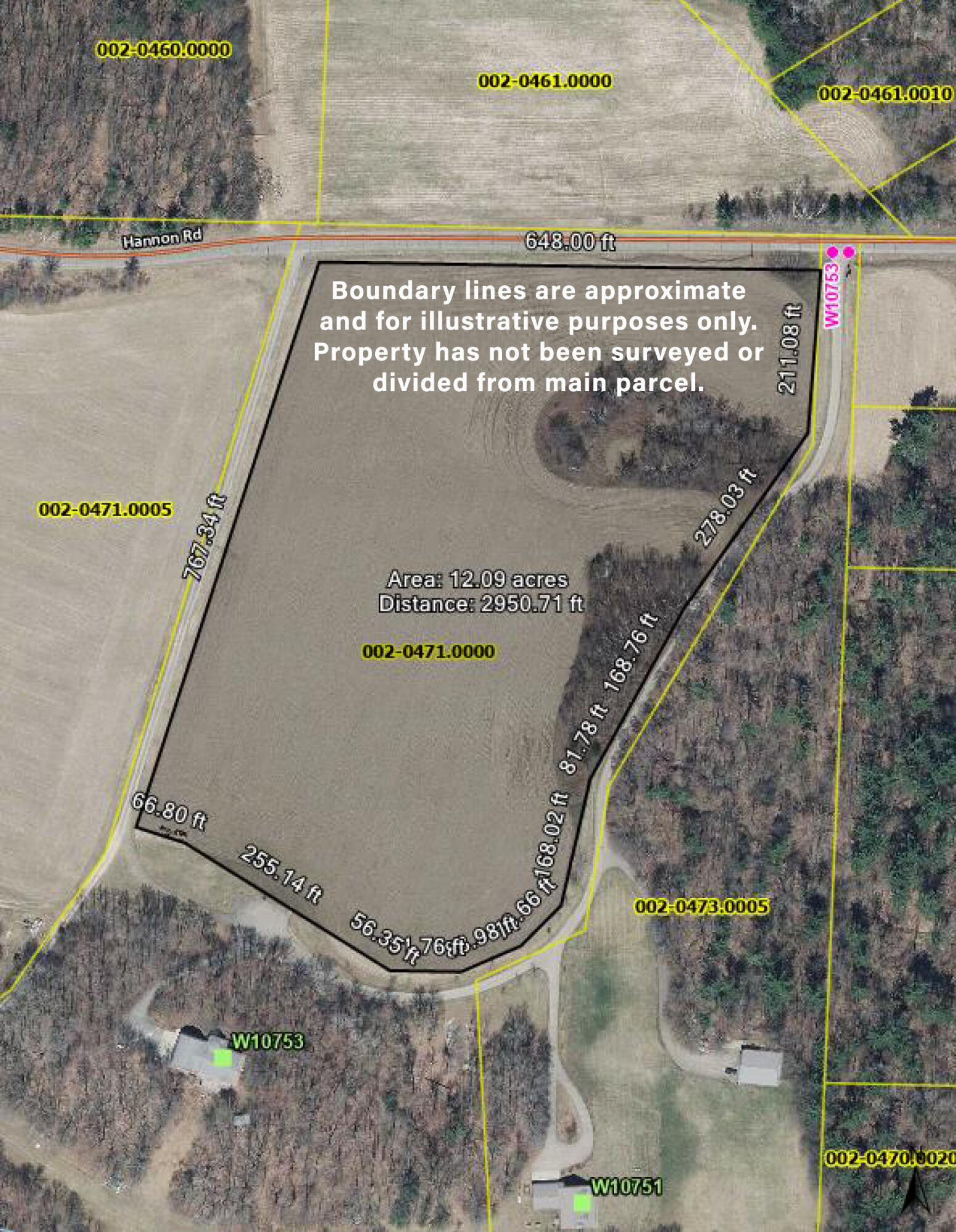 0 Hannon Road Black River Falls, WI 54615 - Photo 6 of 6 12 Acre County Map