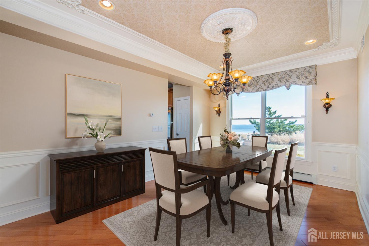 76 Raritan Reach Road South Amboy, NJ 08879 - Photo 37 of 48 a view of a dining room with furniture and chandelier