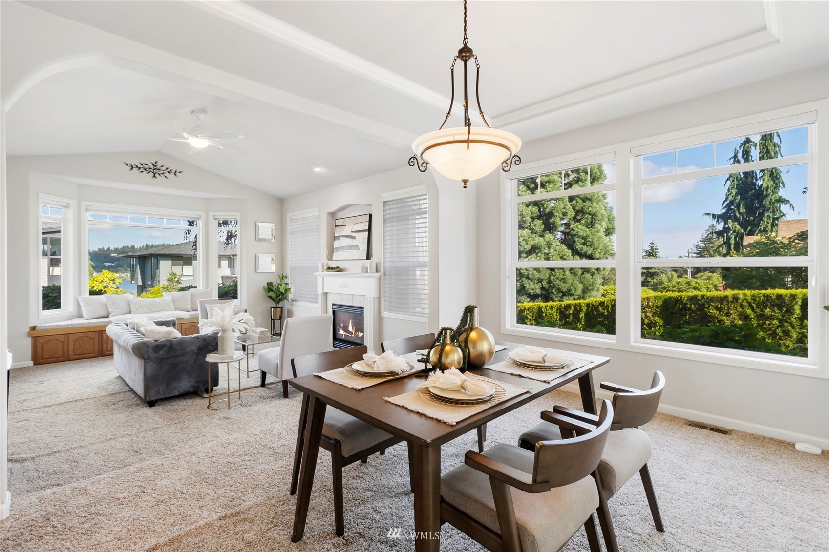 3904 Park Avenue North Renton, WA 98056 - Photo 9 of 40 a view of a dining room with furniture window and outside view