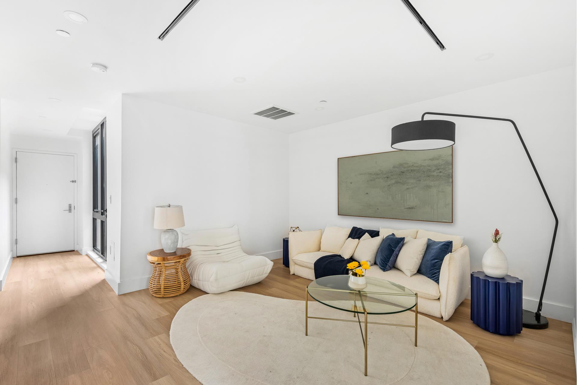 218 Classon Avenue, Unit GARDEN Brooklyn, NY 11205 - Photo 13 of 18 a living room with furniture and wooden floor