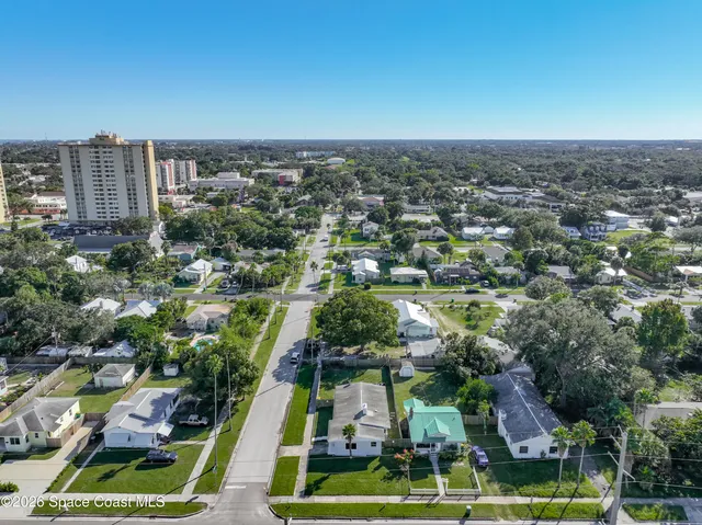 an aerial view of multiple house