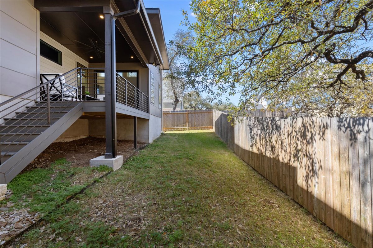3602 Pennsylvania Avenue, Unit 2 Austin, TX 78721 - Photo 26 of 32 The yard provides space for pets, gardening, or weekend gatherings.
