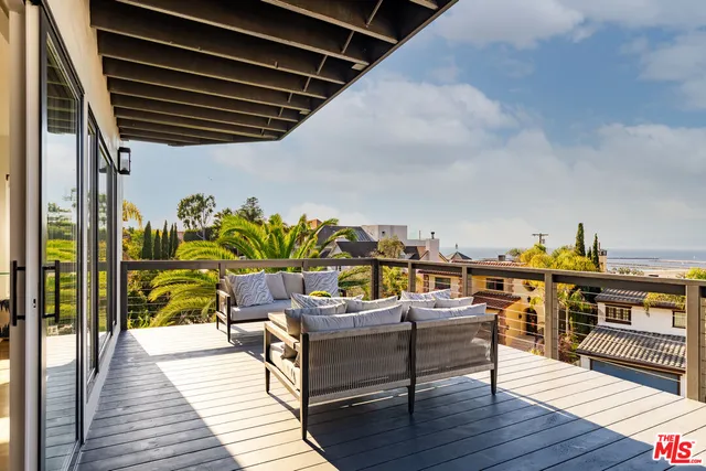 a terrace with seating space