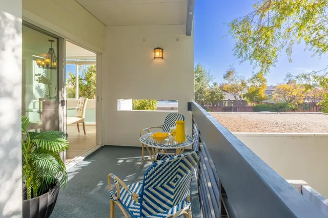 a house view with a seating space