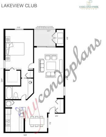 $1,694 | 2861 North Oakland Forest Drive, Unit 301, Oakland Park, FL 33309