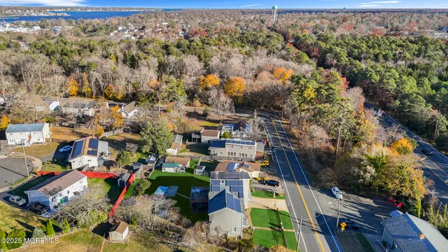 an aerial view of multiple house