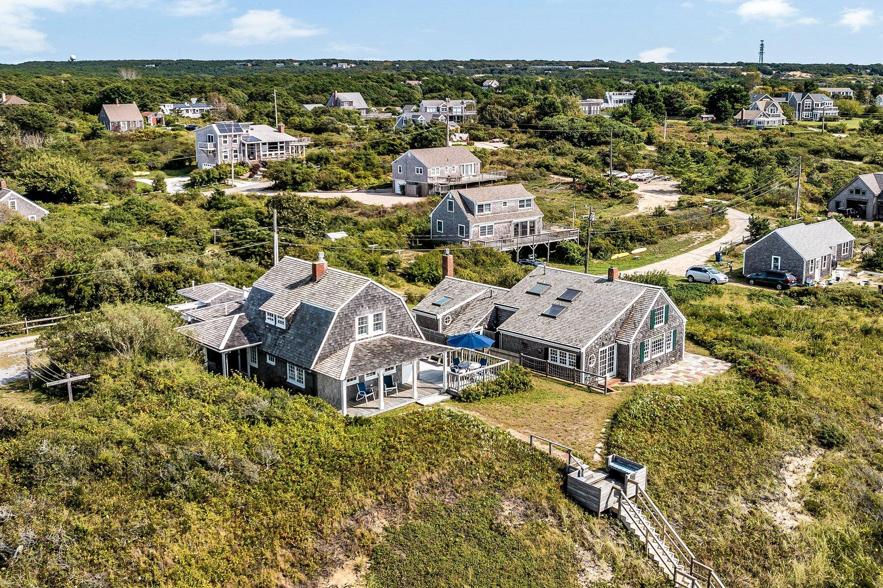 6 Bay View Path Truro, MA 02666 - Photo 3 of 57 an aerial view of a house with lots of trees