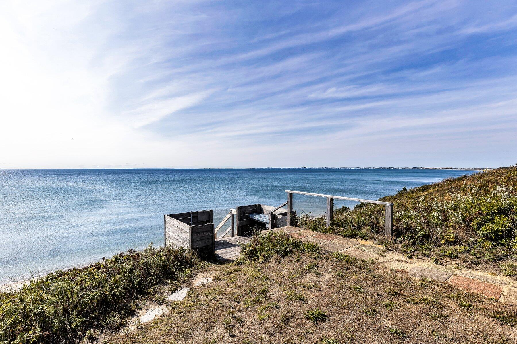 6 Bay View Path Truro, MA 02666 - Photo 6 of 57 a view of a terrace with a bench