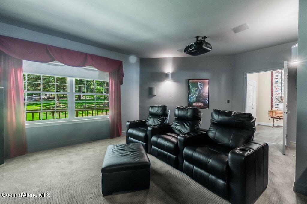 63200 South Powderhorn Bay Road Harrison, ID 83833 - Photo 35 of 64 Comfortable seating in theater room