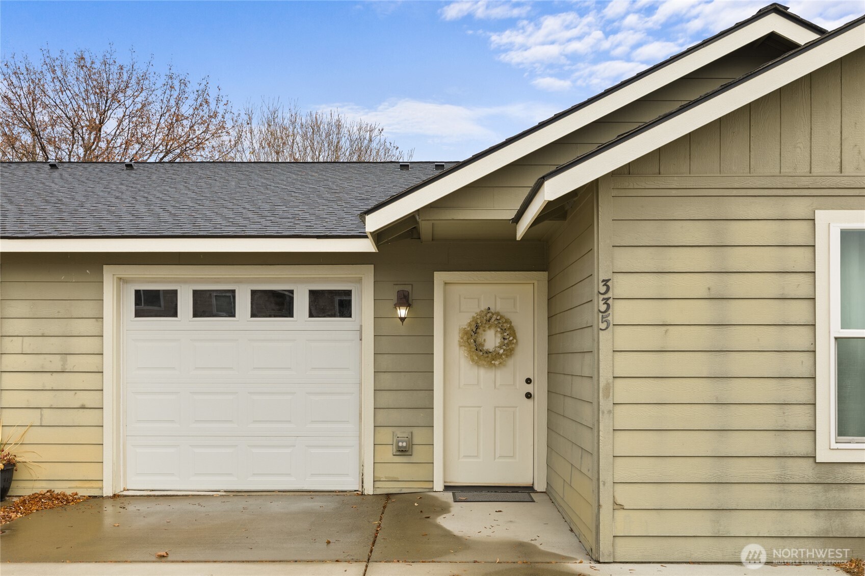 a front view of a house