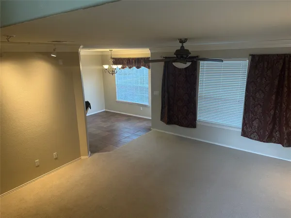 a view of a hallway with a small space