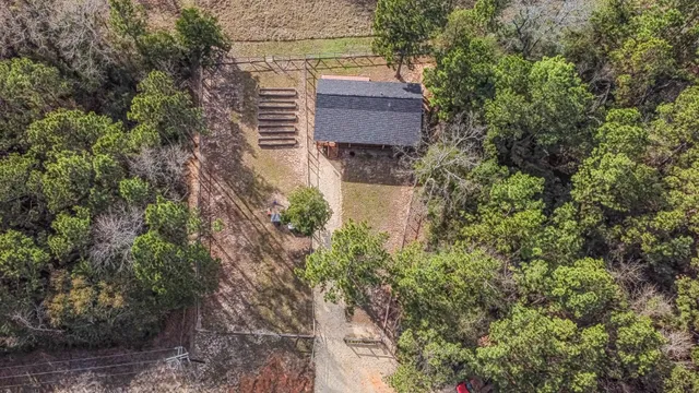a aerial view of a house