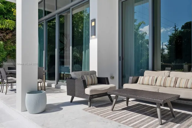 a view of a house with roof deck