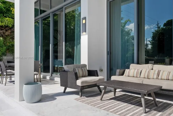 a view of a house with roof deck
