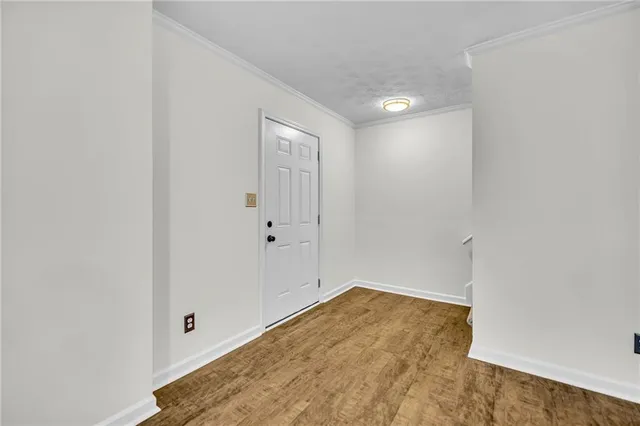 an empty room with an entryway