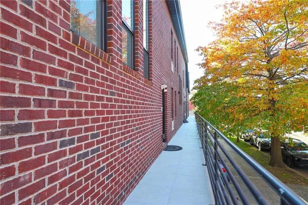 an aerial view of lake and residential houses