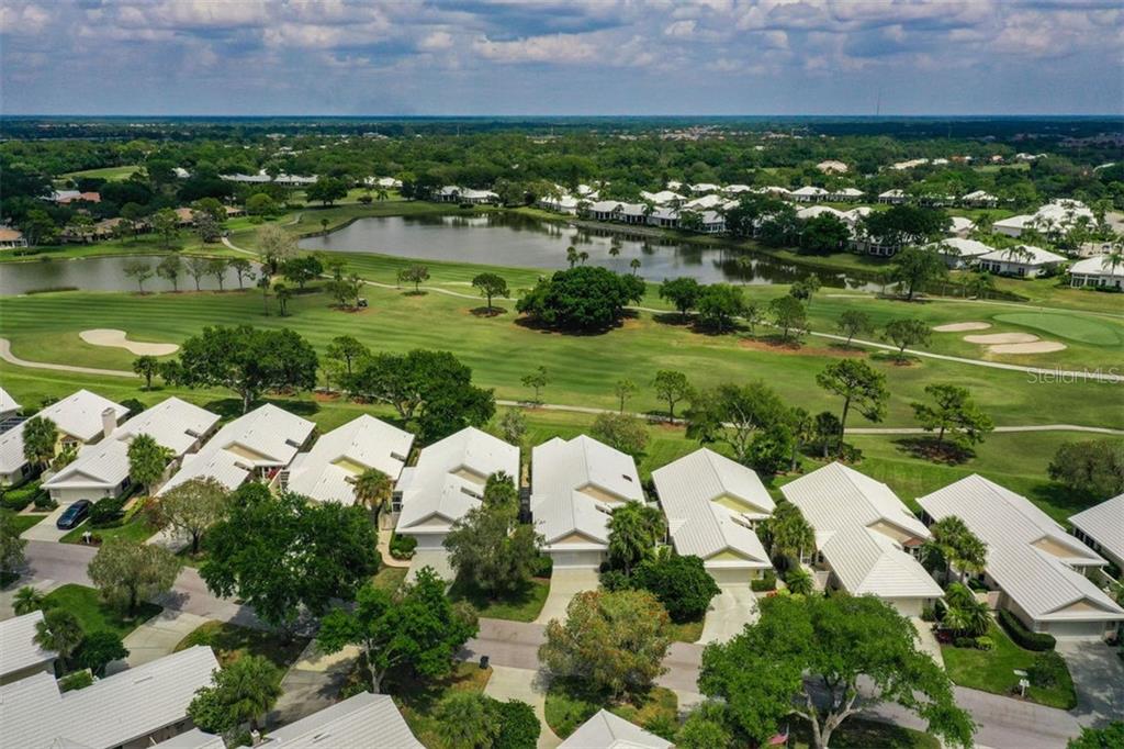 Aerial view of Brightside Crescent  and fairways