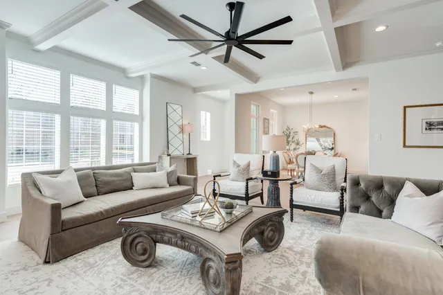 a view of living room with granite countertop furniture and flat screen tv