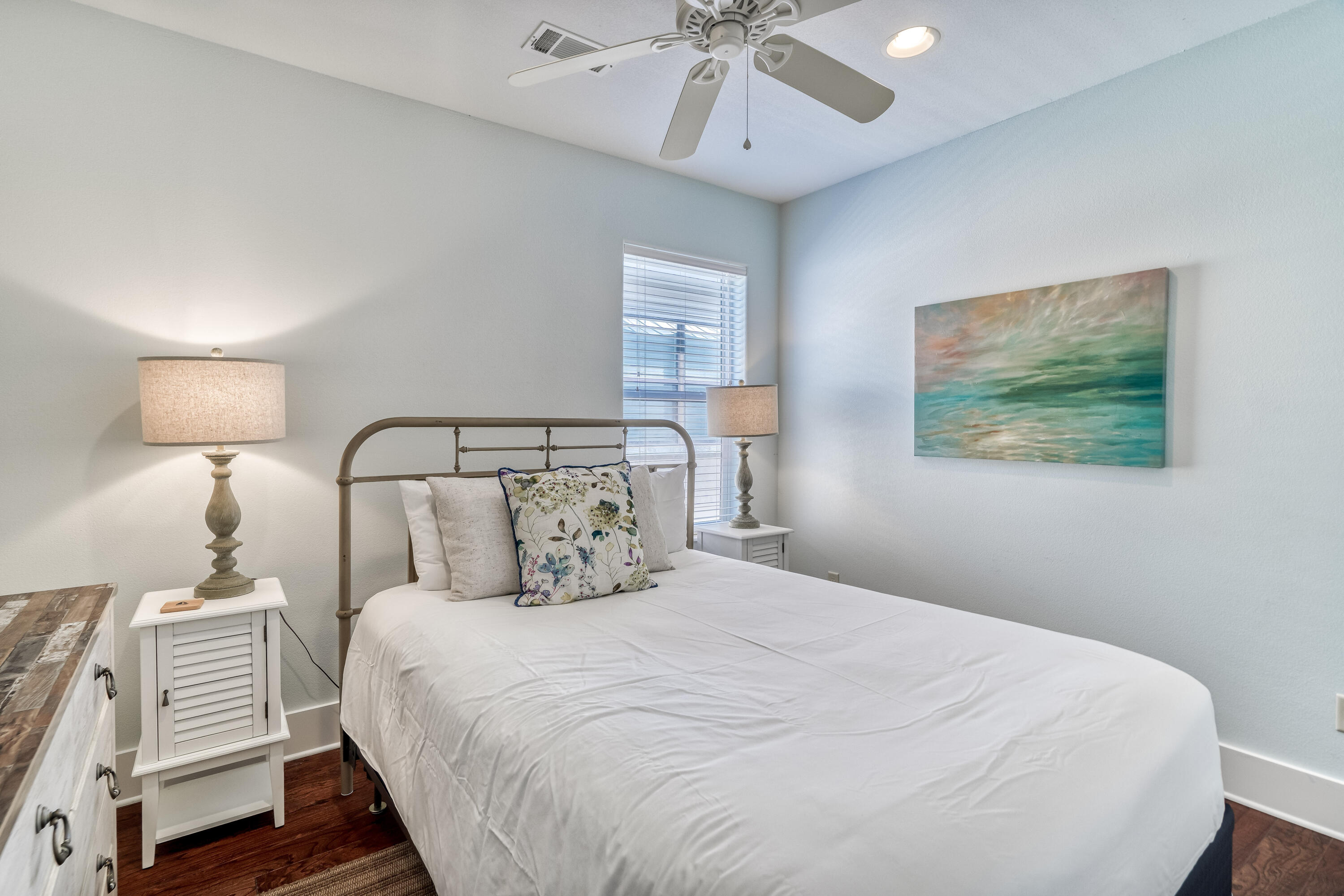 15 Asher Way Santa Rosa Beach, FL 32459 - Photo 31 of 57 a bedroom with a large bed and a chandelier