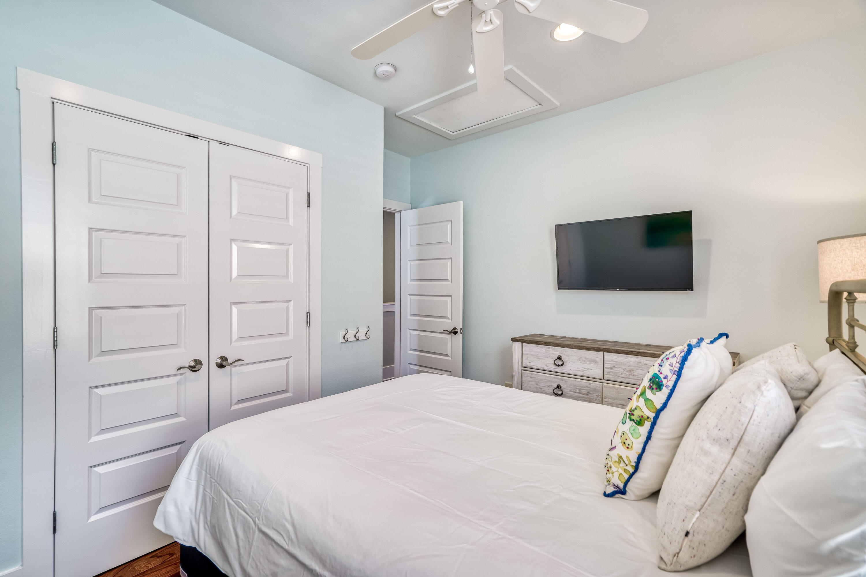 15 Asher Way Santa Rosa Beach, FL 32459 - Photo 33 of 57 a bedroom with a bed and a flat screen tv