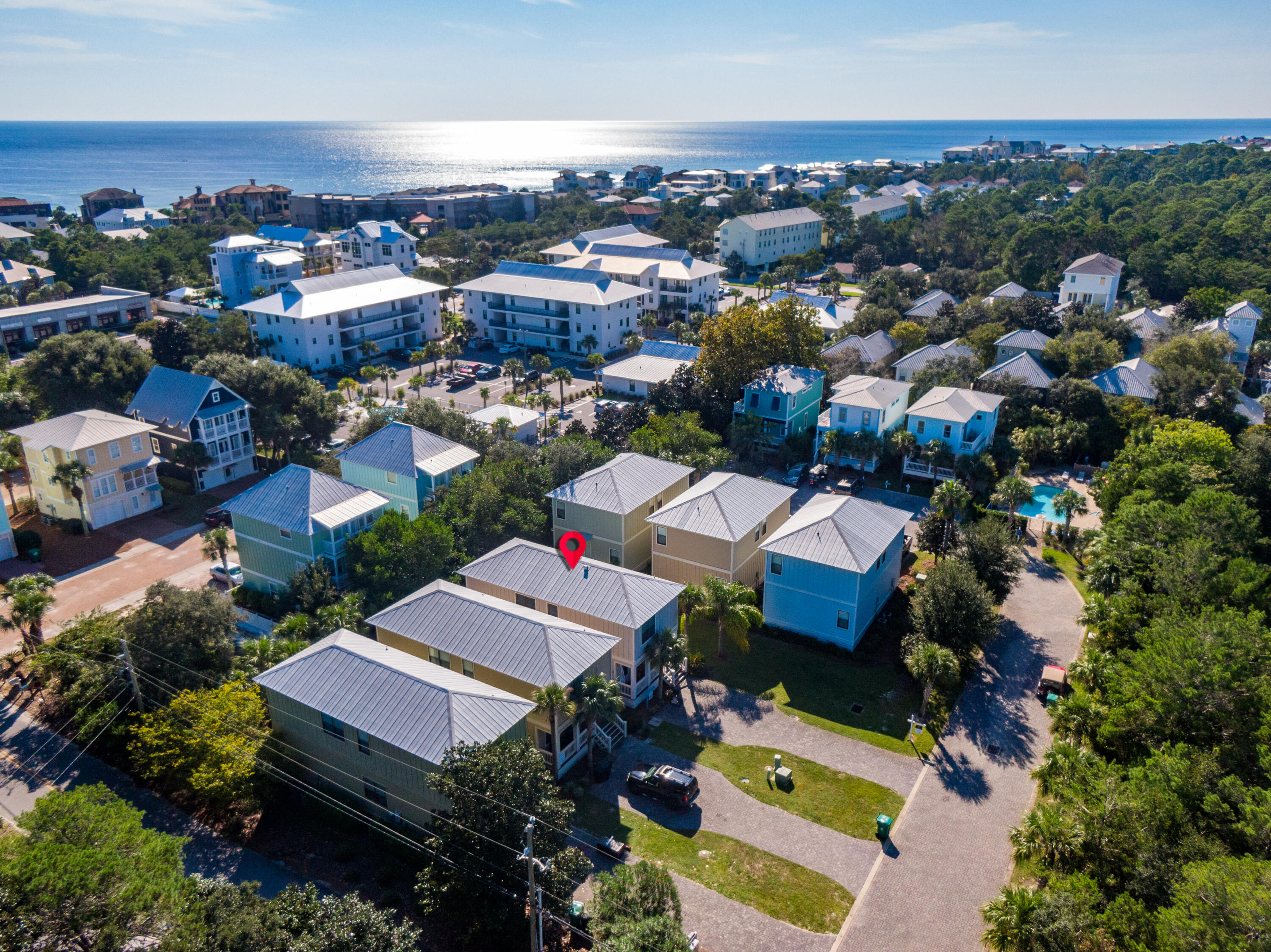 15 Asher Way Santa Rosa Beach, FL 32459 - Photo 53 of 57 an aerial view of a city with lots of residential buildings ocean and mountain view in back
