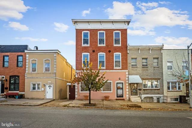 a front view of a building