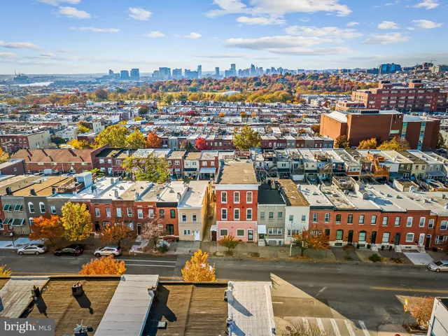 an aerial view of a city
