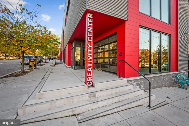 a building view with a outdoor space
