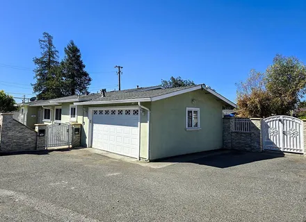a view of a house with a outdoor space