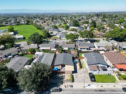 an aerial view of a city