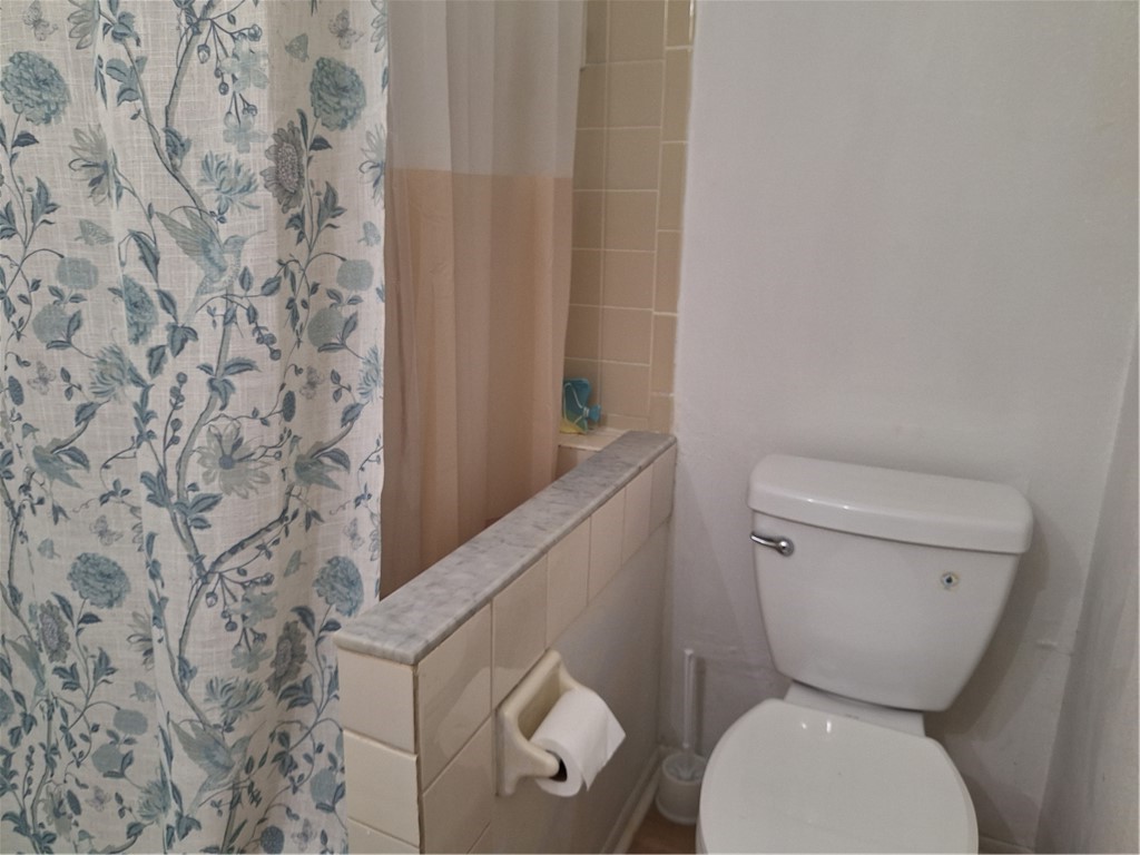 999 Laredo Lane Sebastian, FL 32958 - Photo 18 of 19 a white toilet sitting next to a shower curtain