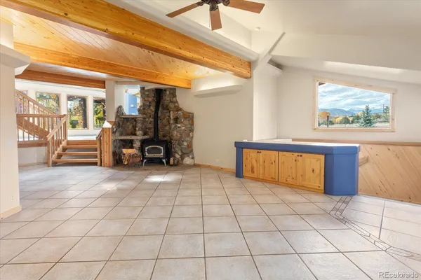 a view of kitchen with furniture and furniture